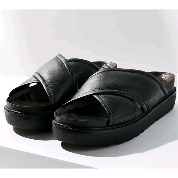 Vagabond Irene sandals black leather criss cross platform sandals black sz 39 - Picture 3 of 7